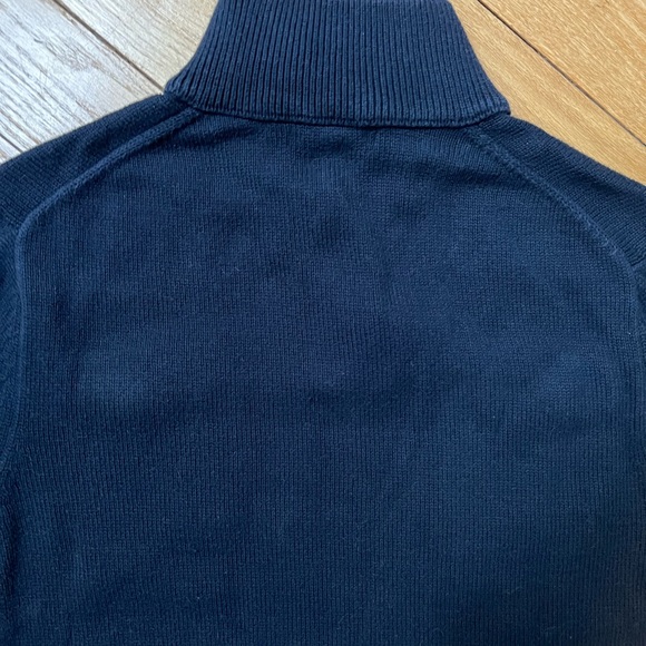 Men’s Banana Republic Quarter-Button Navy Pullover Sweater - Picture 3 of 8